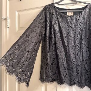 Chaser Gray/Silver Lace Blouse